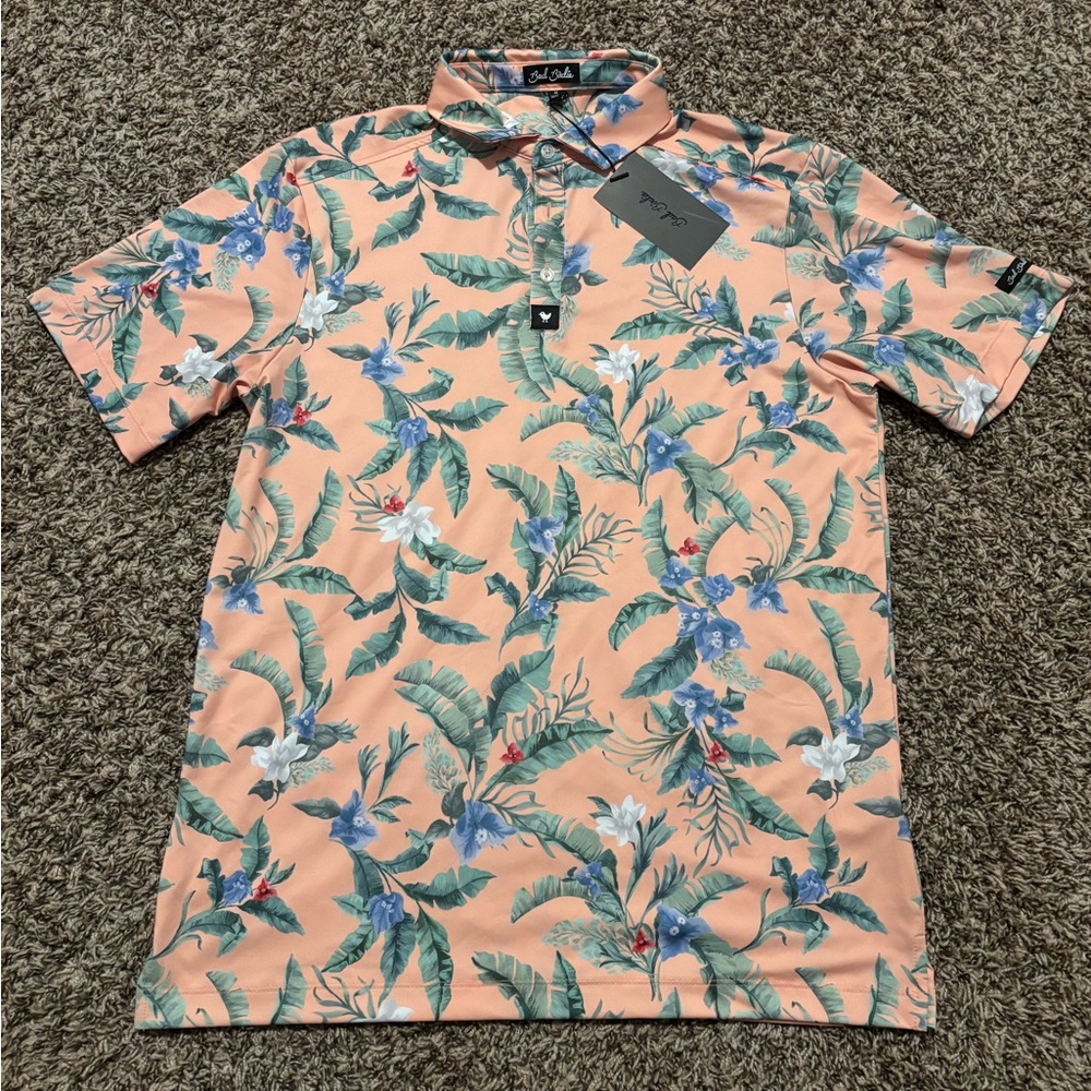 Brand New Bad Birdie Men's Flora Fiesta Core Golf Polo Size Extra Large MSRP $78